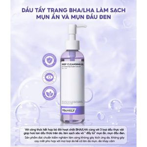 Review Dầu tẩy trang BHA/LHA làm sạch bã nhờn và mụn đầu đen Frankly Deep Cleansing Oil 200ml - Mẹo Hay